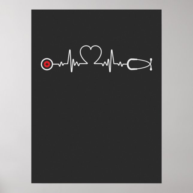 Nursing Life | Nurse Heartbeat Poster (Front)