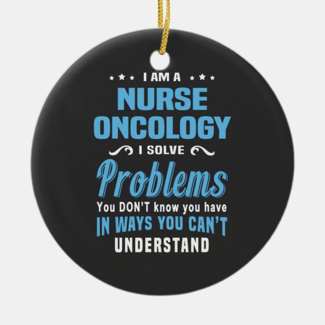 Nursing Life | Nurse Oncology Ceramic Tree Decoration (Front)