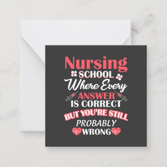 Nursing Life | Nursing School Student Card (Front)