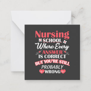 Nursing Life   Nursing School Student Card