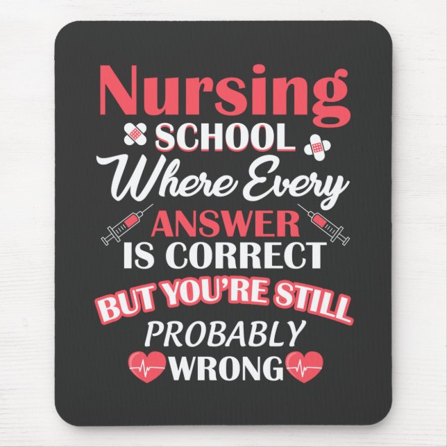 Nursing Life | Nursing School Student Mouse Mat (Front)