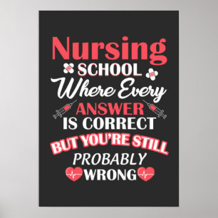 Nursing Life   Nursing School Student Poster