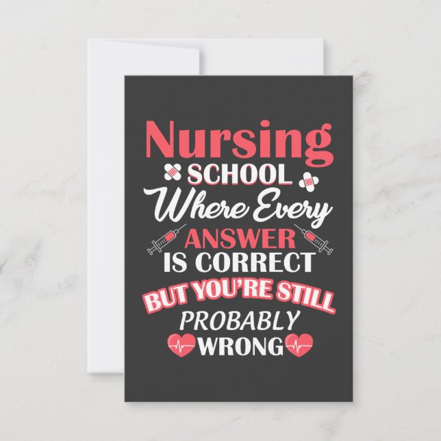Nursing Life | Nursing School Student Thank You Card (Front)