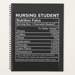 Nursing Life   Nursing Student Nutrition Facts Planner