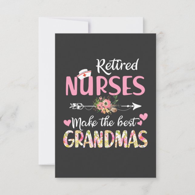 Nursing Life | Retired Nurse The Best Grandmas Thank You Card (Front)