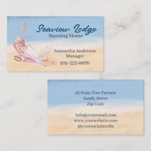 Nursing Medical Care Seashell Beach Business Card