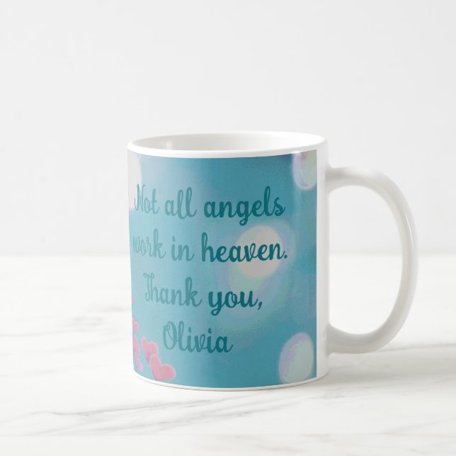 Nursing Medical Healthcare Caregiver Angel Name Coffee Mug (Right)