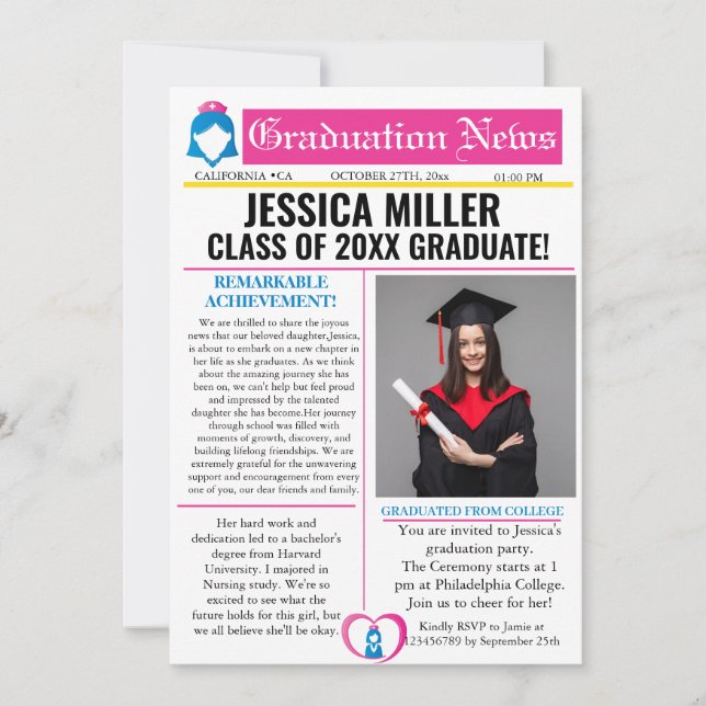 Nursing Newspaper College Unique Announcement (Front)