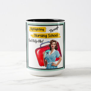 Nursing Notes_ Polka Dots Two-Tone Coffee Mug