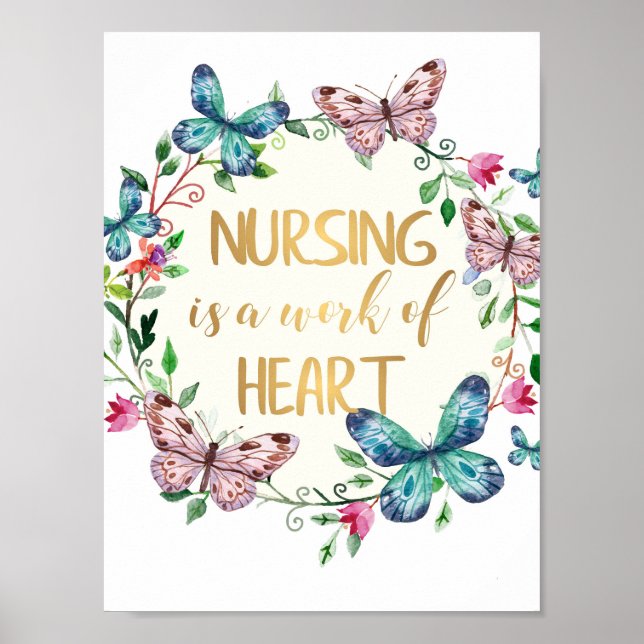 Nursing Nurse Thank You Appreciation Gift Quote Poster (Front)