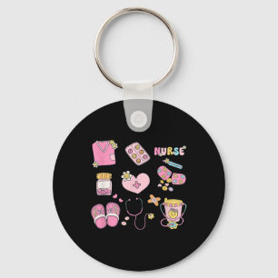 Nursing Profession Doodles Co. Nurse Doodles Women Key Ring