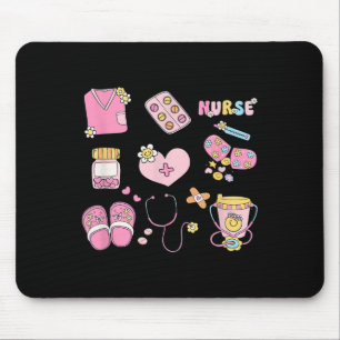 Nursing Profession Doodles Co. Nurse Doodles Women Mouse Mat