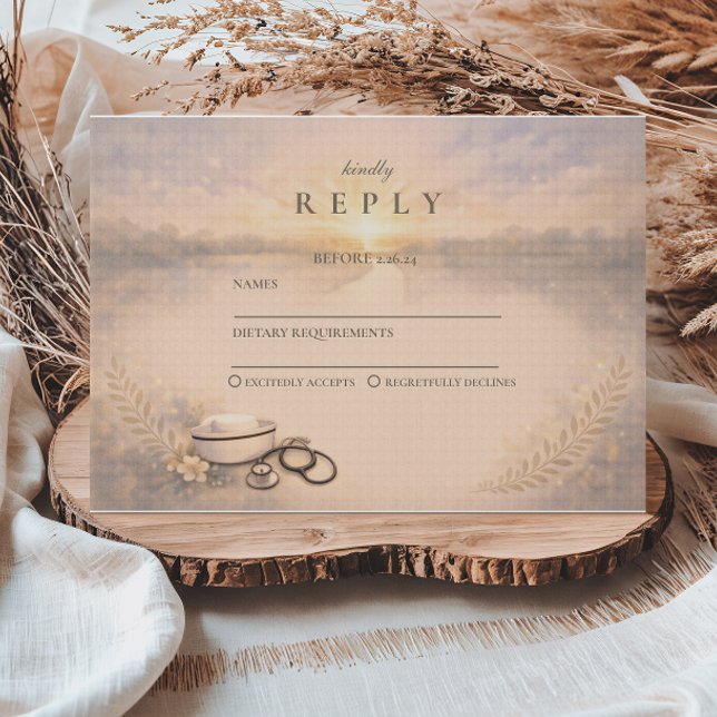 Nursing Program Graduation Celebration RSVP Card (Creator Uploaded)
