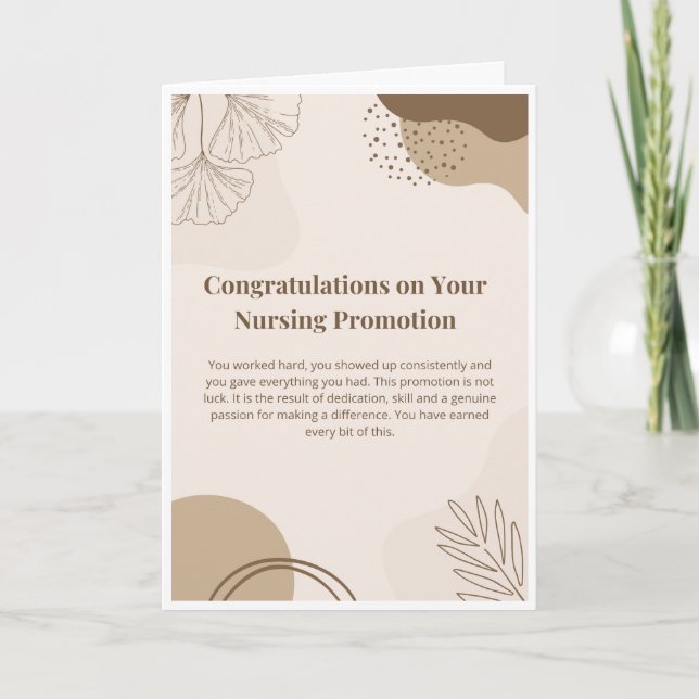 Nursing Promotion Congratulations Card (Front)