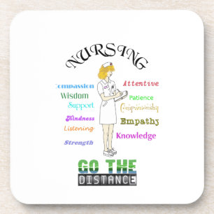 Nursing Quote That warms the Heart Cute Coaster