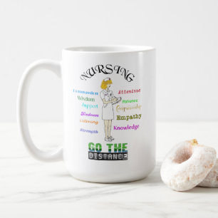 Nursing Quote That warms the Heart Cute Coffee Mug