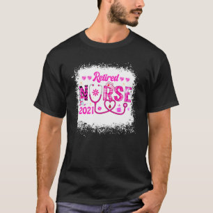Nursing Retired Nurse S Day 2021 Retirement Leopar T-Shirt