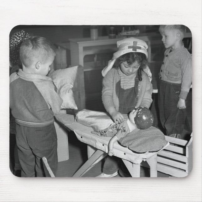 Nursing School: 1940s Mouse Mat (Front)