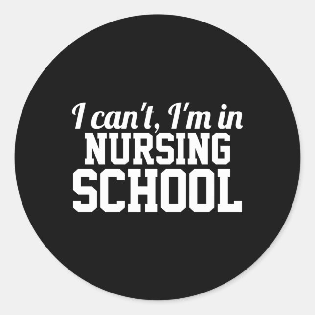 Nursing School Future Nurse Student Classic Round Sticker (Front)