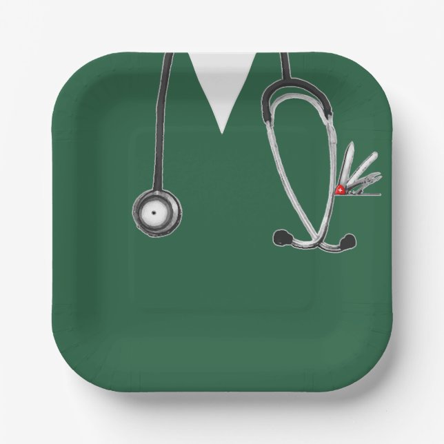 Nursing School Grad Party Paper Plate (Front)