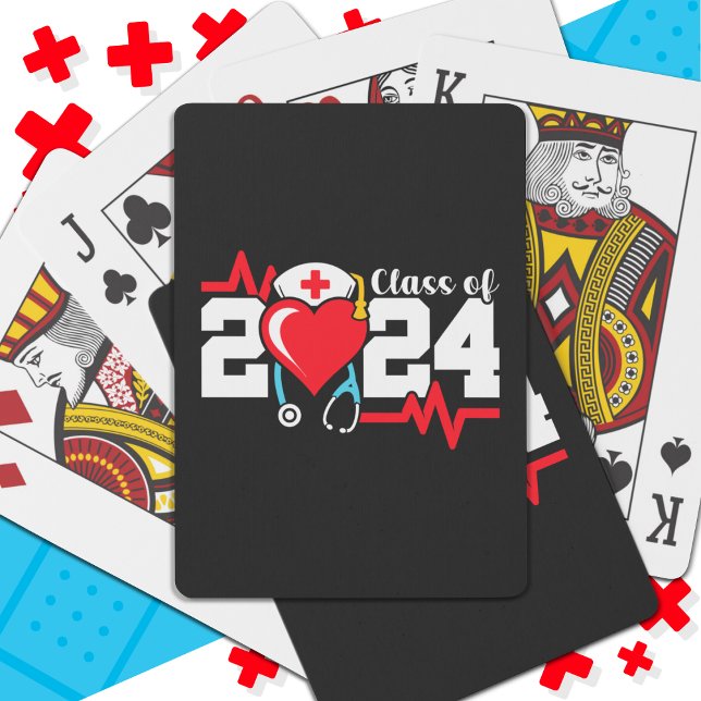 Nursing School Graduate 2024 Nurse Graduation Playing Cards (Creator Uploaded)