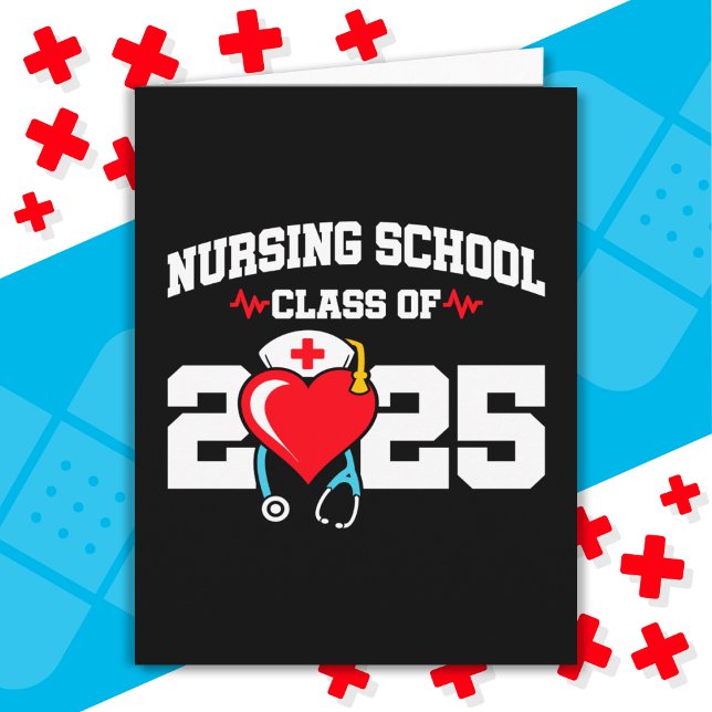 Nursing School Graduate 2025 Nurse Graduation Card (Creator Uploaded)