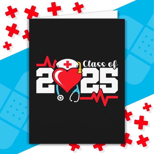 Nursing School Graduate 2025 Nurse Graduation Card (Creator Uploaded)