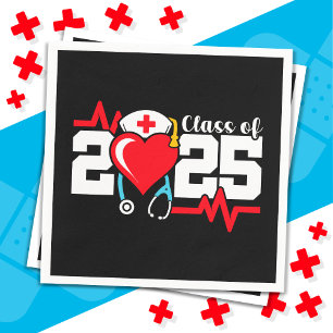 Nursing School Graduate 2025 Nurse Graduation Napkin