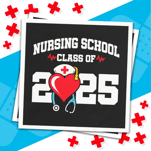Nursing School Graduate 2025 Nurse Graduation Napkin (Creator Uploaded)
