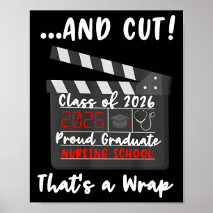 Nursing School Graduate 2026 Funny Graduation Nurs Poster