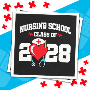 Nursing School Graduate 2028 Nurse Graduation Napkin