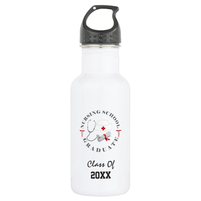 Nursing School Graduate Gear 532 Ml Water Bottle (Front)