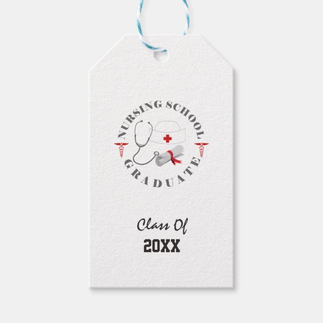 Nursing School Graduate Gear Gift Tags (Front)