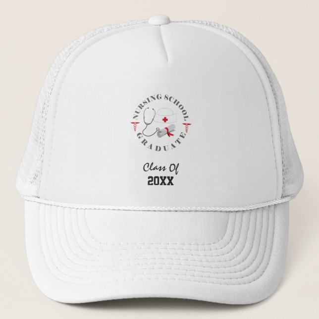 Nursing School Graduate Gear Trucker Hat (Front)