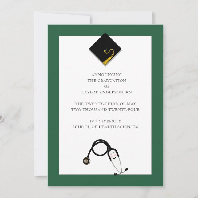 Nursing School Graduation Announcement (Front)