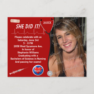 Nursing School Graduation Announcement