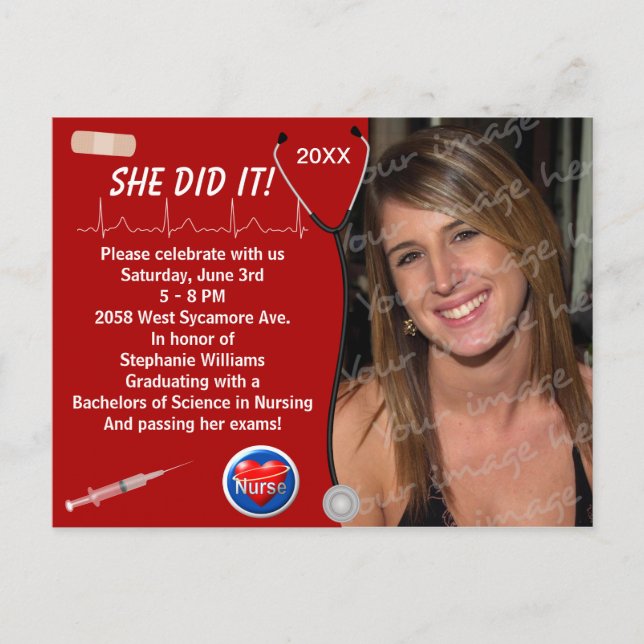 Nursing School Graduation Announcement (Front)