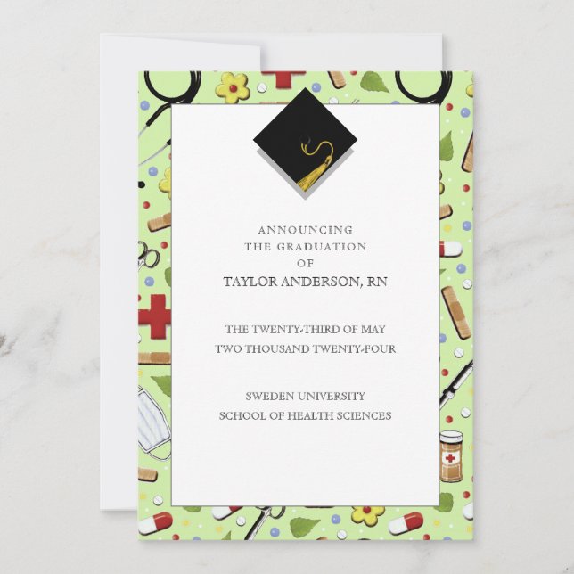 Nursing School Graduation Announcement (Front)