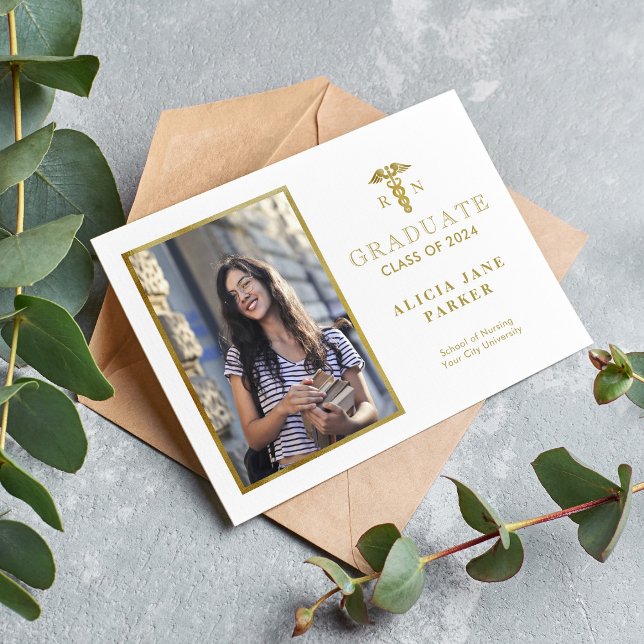 Nursing school graduation gold elegant photo  (Creator Uploaded)