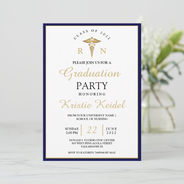 Nursing School Graduation Invitation (Standing Front)