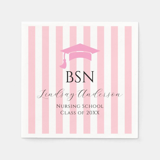 Nursing School Graduation  Napkin (Front)