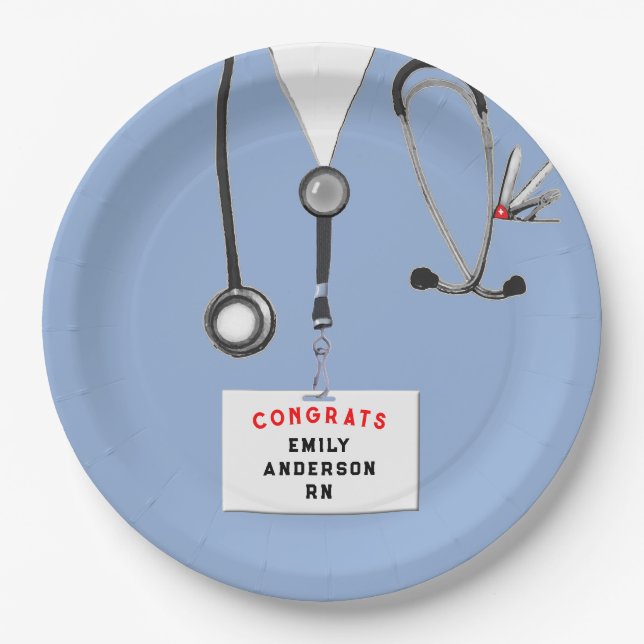 Nursing School Graduation Paper Plate (Front)