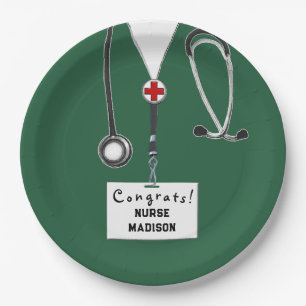 Nursing School Graduation Paper Plate