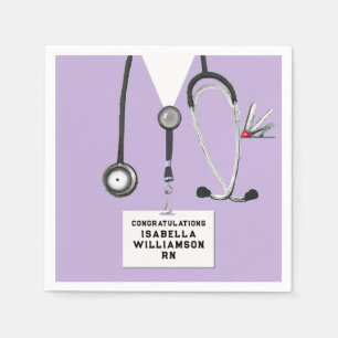 Nursing School Graduation Party Napkin