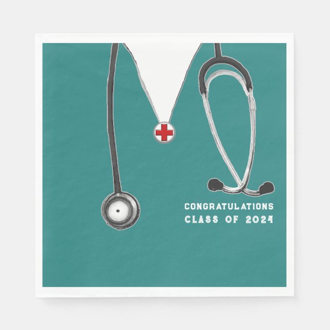 Nursing School Graduation Party Napkin (Front)