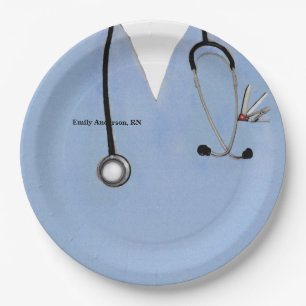 Nursing School Graduation Party Paper Plate