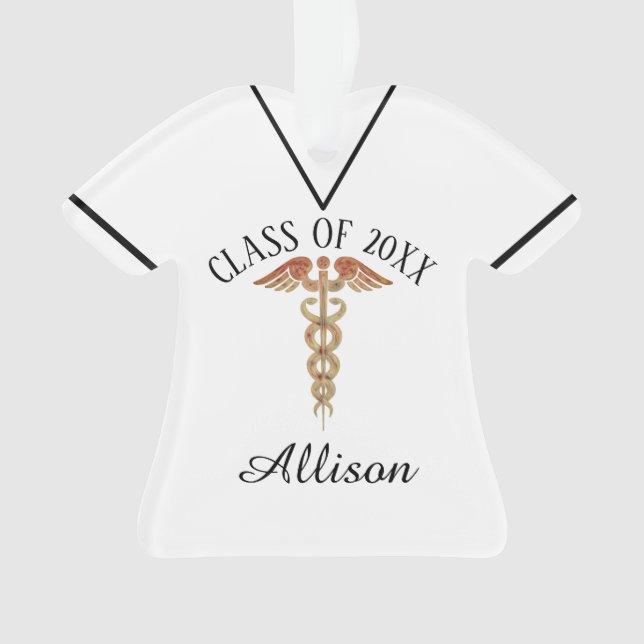 Nursing School Graduation Personalised Ornament (Front)