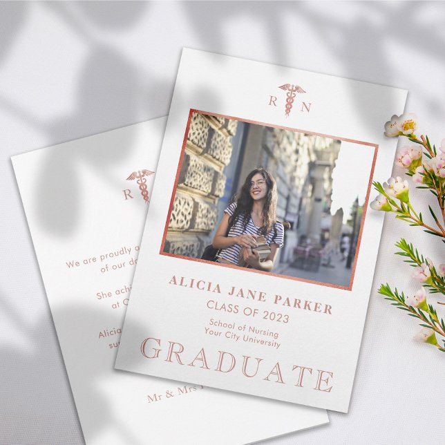 Nursing school graduation photo rose gold glitter  (Creator Uploaded)