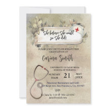 Nursing School Graduation Vintage Boho Floral