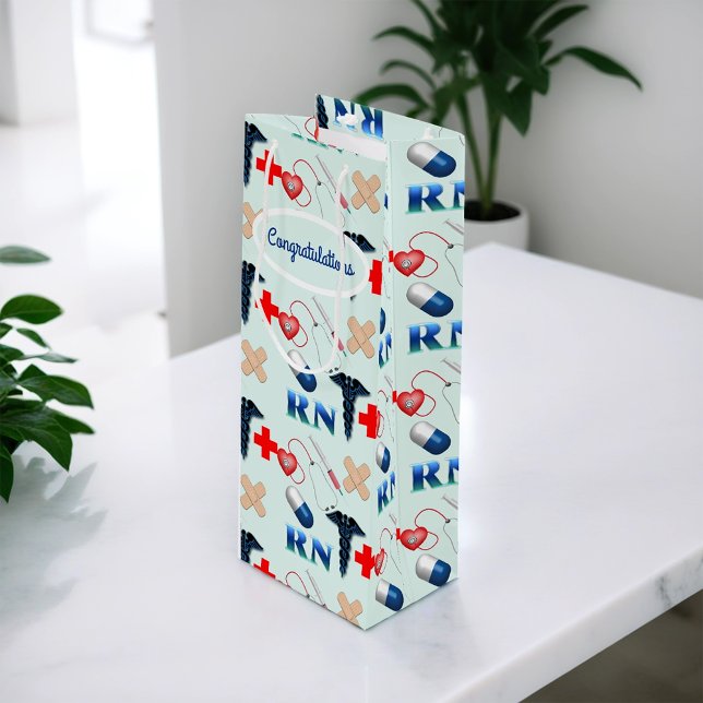 Nursing School Graduation Wine Gift Bag (Creator Uploaded)